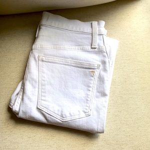 26 10” high rise skinny white Maxwell jeans.